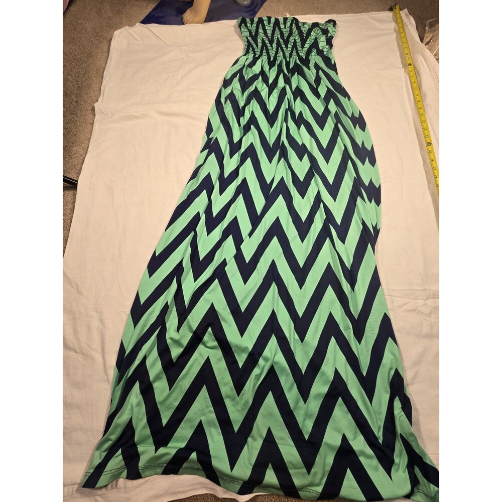 Green/Blue Strapless Maxi Dress Size M/L  Bump T-shirts Funny Maternity